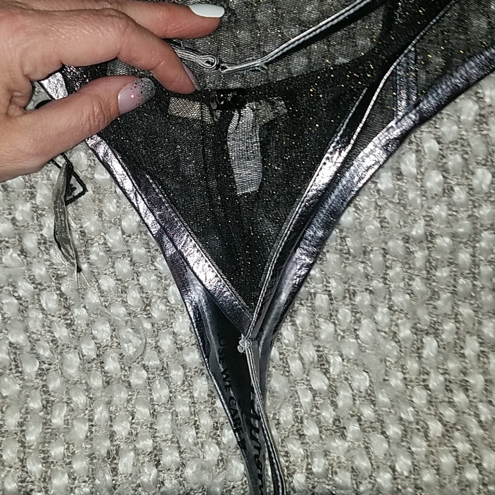 For the Love of Lemons one piece metallic skivvies - Picture 3 of 6